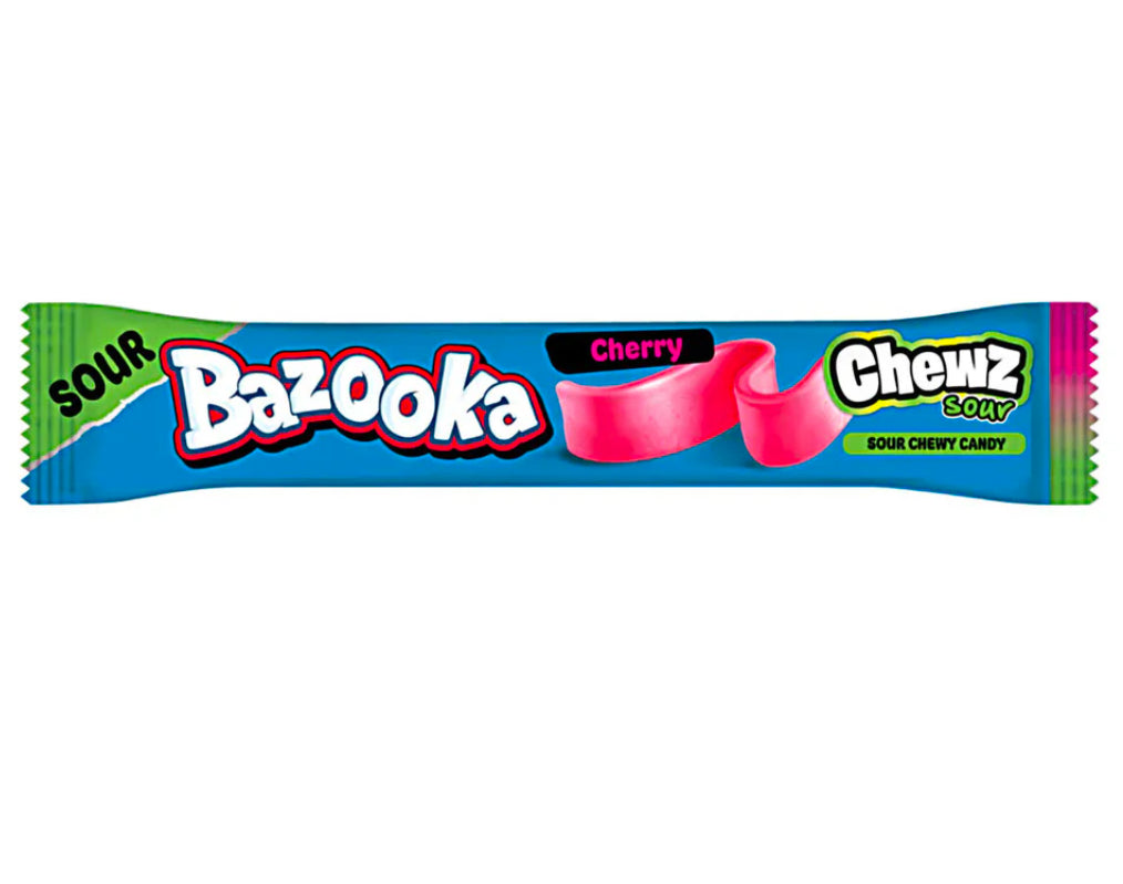 Bazooka Chewz Sour Bar Cherry