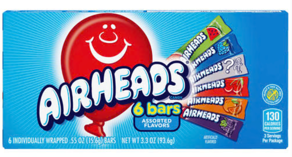 6 verschillende smaken airheads